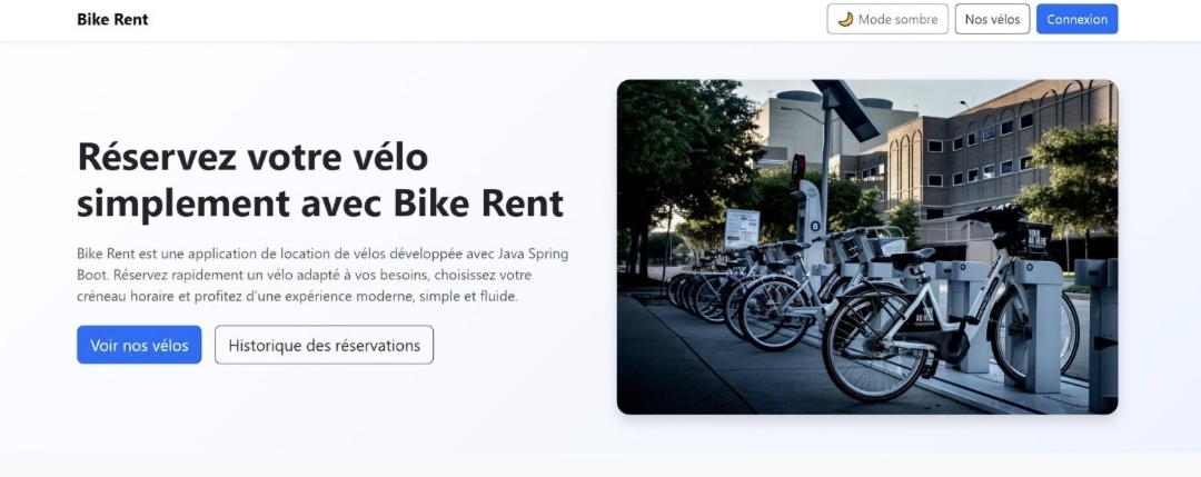 Aperçu du projet Bike Rent